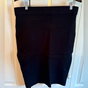 Black Knit Skirt, Mid-length by Palette, NWT